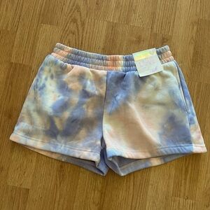 Love Streak tie-dyed pocketed shorts